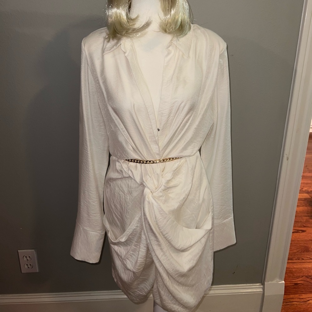 White Satin Endless Rose Dress